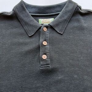 Tommy Bahama Silk/Cotton Resort Black Polo Mens XL